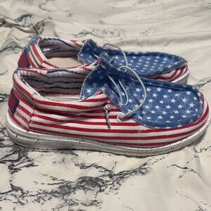 Hey Dude Kids Moccasins - Stars and Stripes